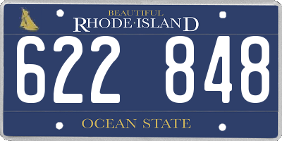 RI license plate 622848