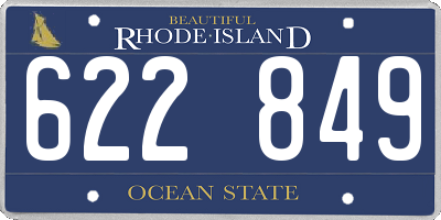 RI license plate 622849