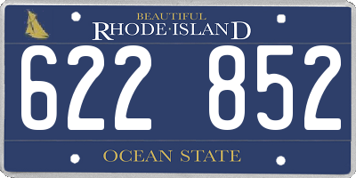 RI license plate 622852