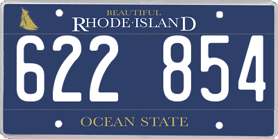 RI license plate 622854