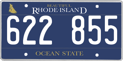 RI license plate 622855