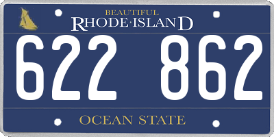 RI license plate 622862