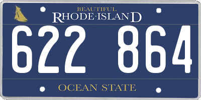 RI license plate 622864