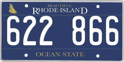 RI license plate 622866
