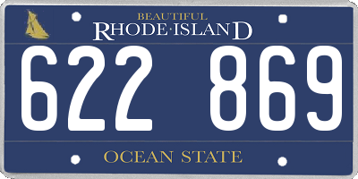 RI license plate 622869