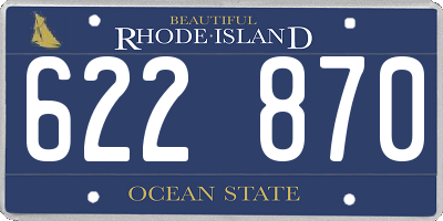 RI license plate 622870