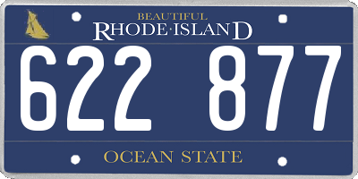 RI license plate 622877