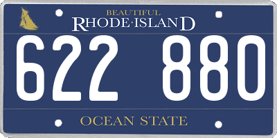 RI license plate 622880