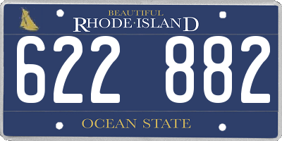 RI license plate 622882