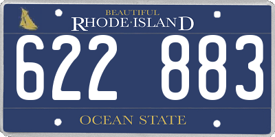 RI license plate 622883