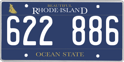 RI license plate 622886
