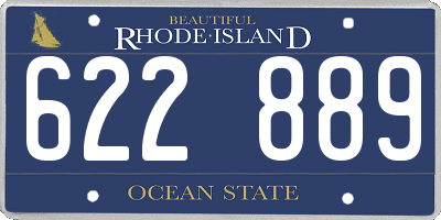 RI license plate 622889