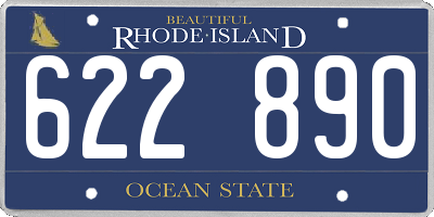 RI license plate 622890