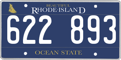 RI license plate 622893