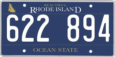 RI license plate 622894