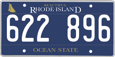 RI license plate 622896