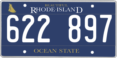 RI license plate 622897