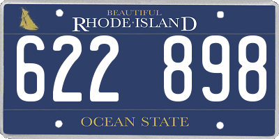 RI license plate 622898