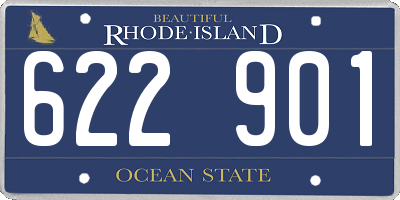 RI license plate 622901
