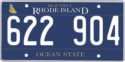 RI license plate 622904