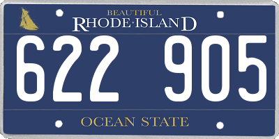 RI license plate 622905