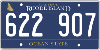 RI license plate 622907