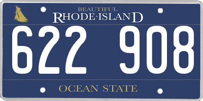RI license plate 622908