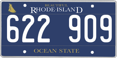 RI license plate 622909