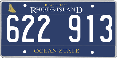 RI license plate 622913