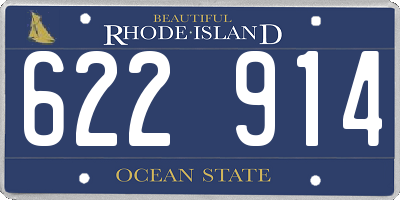 RI license plate 622914