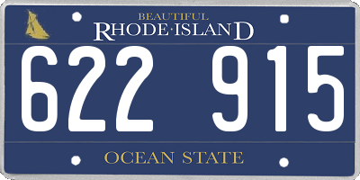 RI license plate 622915