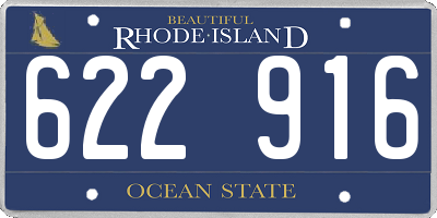 RI license plate 622916
