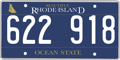 RI license plate 622918