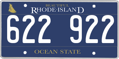 RI license plate 622922