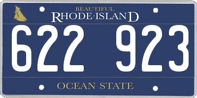 RI license plate 622923