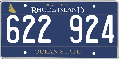 RI license plate 622924