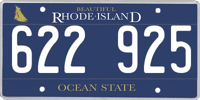 RI license plate 622925