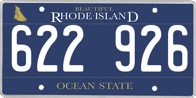 RI license plate 622926