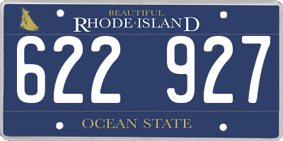RI license plate 622927