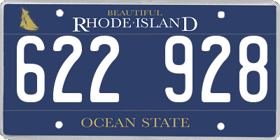 RI license plate 622928