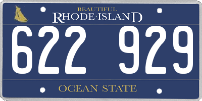 RI license plate 622929