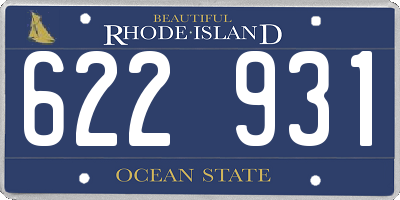 RI license plate 622931