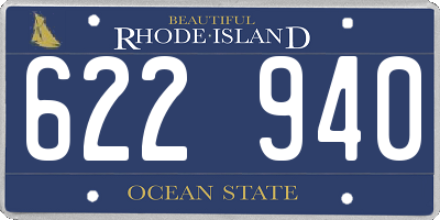 RI license plate 622940