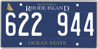 RI license plate 622944