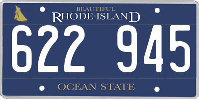RI license plate 622945
