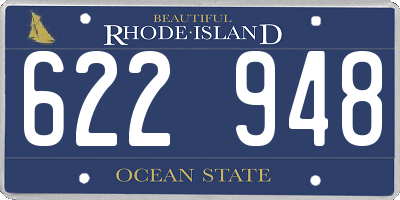 RI license plate 622948