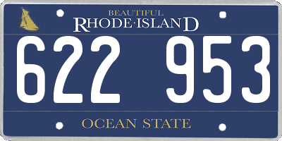 RI license plate 622953