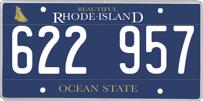 RI license plate 622957