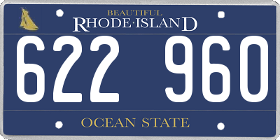 RI license plate 622960
