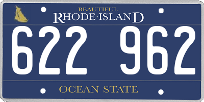 RI license plate 622962